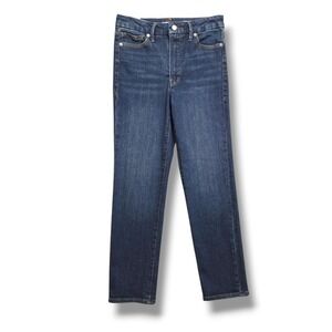 Good‎ American Good Classic Slim Straight Jeans Womens 2 26 Dark Wash Denim